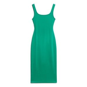 Zara Green Turquoise Sleeveless Midi Dress Size Small